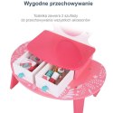 TOOKY TOY Różowa Toaletka Drewniana Do Makijażu z Lustrem + Akcesoria FSC