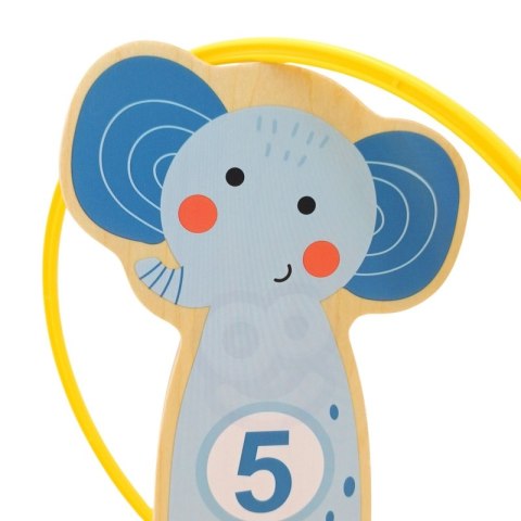 TOOKY TOY Rzut do Celu Obręczami Drewniana Gra Zręcznościowa 15 el. Zwierzątka