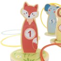TOOKY TOY Rzut do Celu Obręczami Drewniana Gra Zręcznościowa 15 el. Zwierzątka