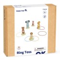TOOKY TOY Rzut do Celu Obręczami Drewniana Gra Zręcznościowa 15 el. Zwierzątka