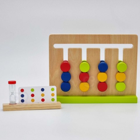TOOKY TOY Układanka Montessori Gra Logiczna na Czas Kolory 30 Wzorów 18 el.