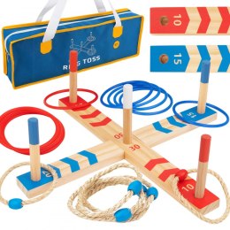 Tooky Toy Drewniana Gra Fun Serso Rzut do Celu Zręcznościowa Ring Toss Ringo