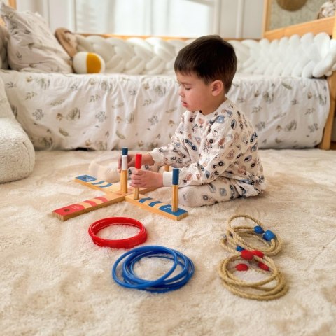 Tooky Toy Drewniana Gra Fun Serso Rzut do Celu Zręcznościowa Ring Toss Ringo