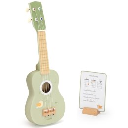 Viga Drewniane Ukulele Gitara Dla Dzieci Zielone Z Nutami