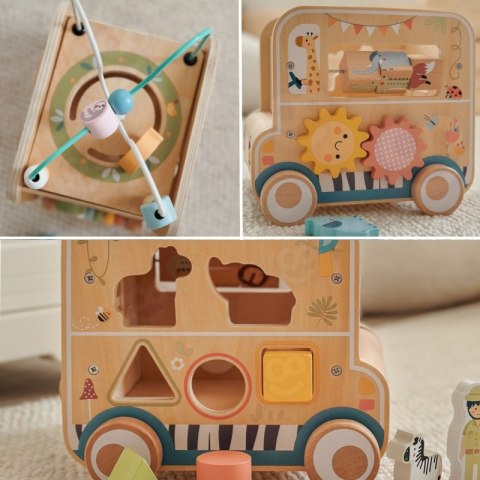 WOOPIE GREEN Drewniana Kostka Aktywności Samochód Terenowy Safari FSC