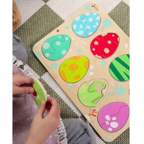 CLASSIC WORLD Drewniana Układanka Jajka Dinozaurów