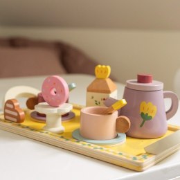 CLASSIC WORLD Drewniany Zestaw do Herbaty i Deserów 14 el.