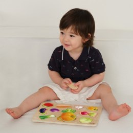CLASSIC WORLD Układanka Drewniana Edukacyjna Warzywa Montessori 7el.
