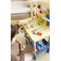 TOOKY TOY Drewniany Warsztat Zestaw XL Małego Majsterkowicza Stół Akcesoria 46 el.