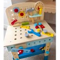 TOOKY TOY Drewniany Warsztat Zestaw XL Małego Majsterkowicza Stół Akcesoria 46 el.