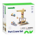 TOOKY TOY Drewniany Zestaw 4w1 Dźwig Portowy XL Statek Ciężarówka i Kolejka na Magnes