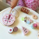 TOOKY TOY Drewniany Zestaw Małego Cukiernika Słodkości do Krojenia na Rzepy w Pudełku Cukiernia Tort Sweet Cake
