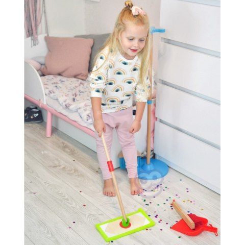 TOOKY TOY Drewniany Zestaw do Sprzątania dla Dzieci Zabawka Edukacyjna 6 el.