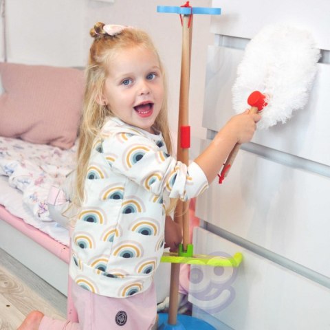TOOKY TOY Drewniany Zestaw do Sprzątania dla Dzieci Zabawka Edukacyjna 6 el.