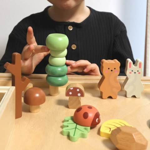 TOOKY TOY Zestaw Leśny Układanka w Stosy Klocki Figurki