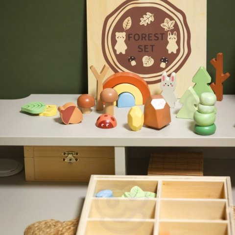 TOOKY TOY Zestaw Leśny Układanka w Stosy Klocki Figurki
