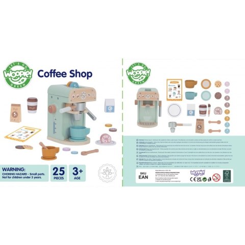 WOOPIE GREEN Drewniany Ekspres do Kawy Cukiernia Barista 25 el.