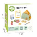 WOOPIE GREEN Drewniany Toster Zestaw Śniadaniowy z Akcesoriami 14 el. FSC