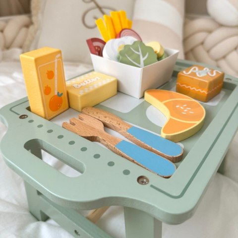WOOPIE GREEN Zestaw Śniadaniowy i Restauracja - Zabawa w Zamawianie z Tacą i Akcesoriami