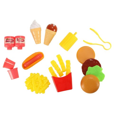 Kuchnia dla dzieci w walizce zestaw do hamburgerów fastfood lody lodziarnia frytki Kuchnia dla dzieci w walizce zestaw do hamburgerów fastfood lody lodziarnia frytki