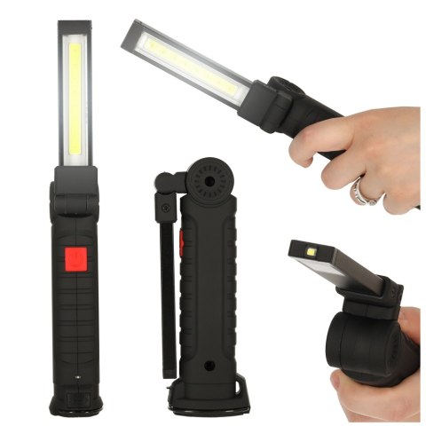 Lampa warsztatowa latarka LED USB 5 trybów składana magnes hak akumulator 1200 mAh 200 lm KAFUWELL Lampa warsztatowa latarka LED USB 5 trybów składana magnes hak akumulator 1200 mAh 200 lm KAFUWELL