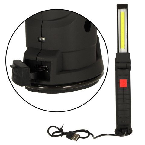 Lampa warsztatowa latarka LED USB 5 trybów składana magnes hak akumulator 1200 mAh 200 lm KAFUWELL Lampa warsztatowa latarka LED USB 5 trybów składana magnes hak akumulator 1200 mAh 200 lm KAFUWELL