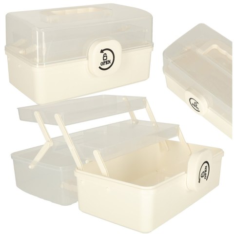 Organizer na leki pojemnik pudełko kasetka apteczka duży XL na zamek skrzynka 29x16x15cm Organizer na leki pojemnik pudełko kasetka apteczka duży XL na zamek skrzynka 29x16x15cm
