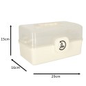 Organizer na leki pojemnik pudełko kasetka apteczka duży XL na zamek skrzynka 29x16x15cm