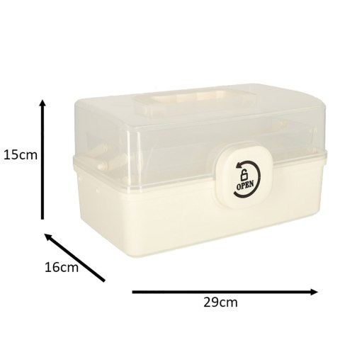 Organizer na leki pojemnik pudełko kasetka apteczka duży XL na zamek skrzynka 29x16x15cm Organizer na leki pojemnik pudełko kasetka apteczka duży XL na zamek skrzynka 29x16x15cm